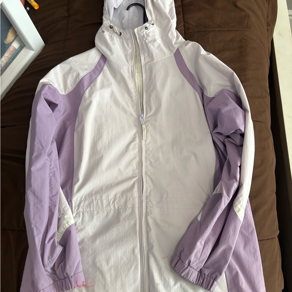 Purple and White Windbreaker